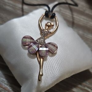 Hazelnut Ballerina Pendant Necklace